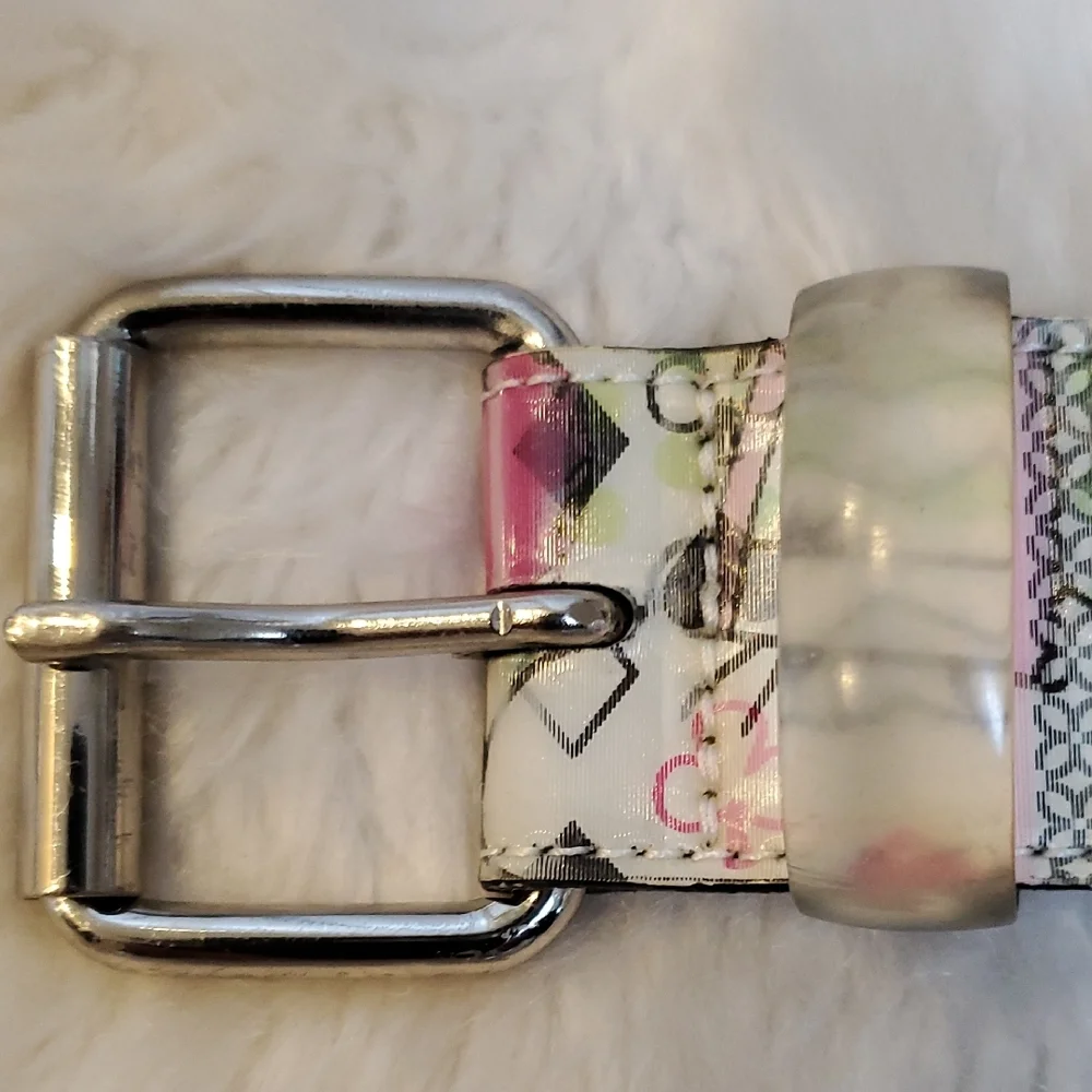 Vintage 90's Holographic Multicolor Patterned Women's Belt